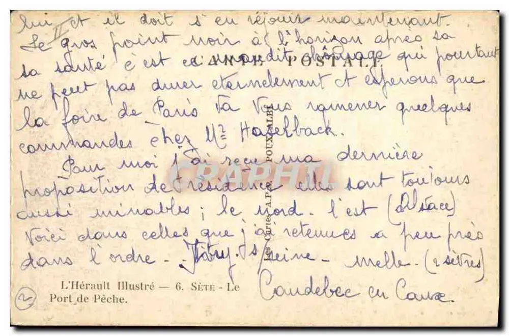 Porto de pesca — Sète — editor A.P.A. - Verso