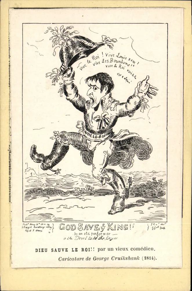 Caricature du roi Louis XVIII — caricature de George Cruikshank (1814) — éditeur Wm. Treffers, Rotterdam - Vorderseite