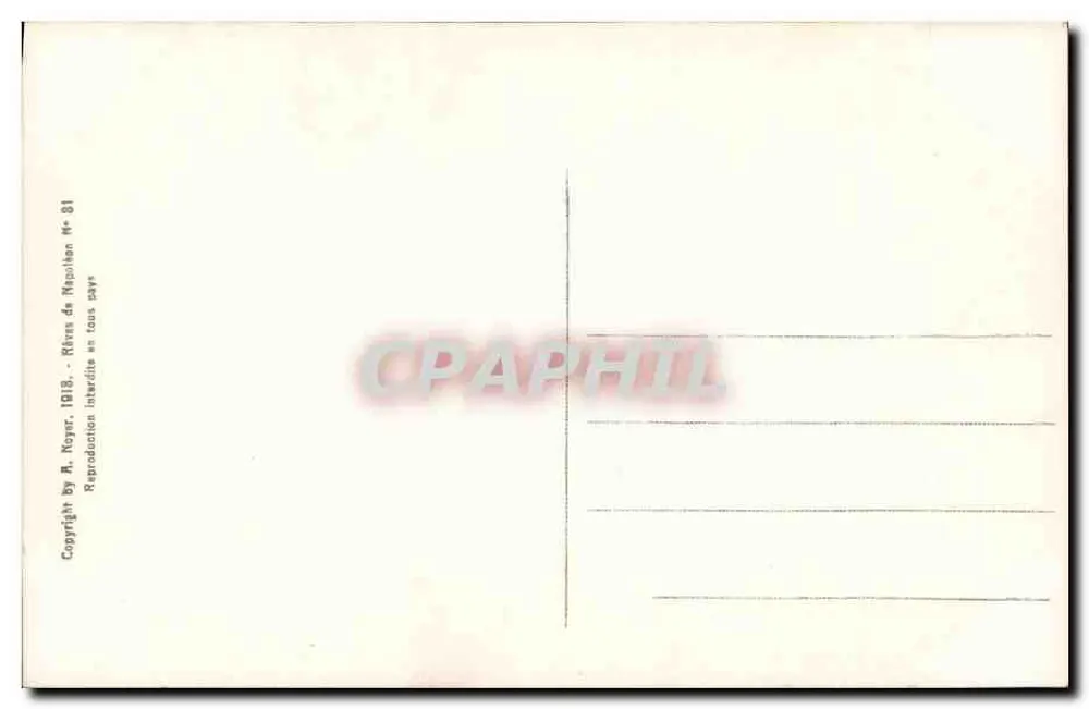 Santa Elena — El sueño — Sueños de Napoleón n° 81 - Reverso