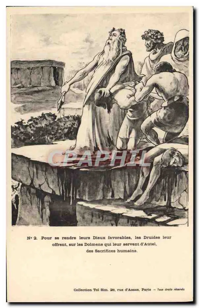 Sacrifícios druidas — Coleção Tol Sim, rua d'Aussan, Paris — N° 2 - Frente