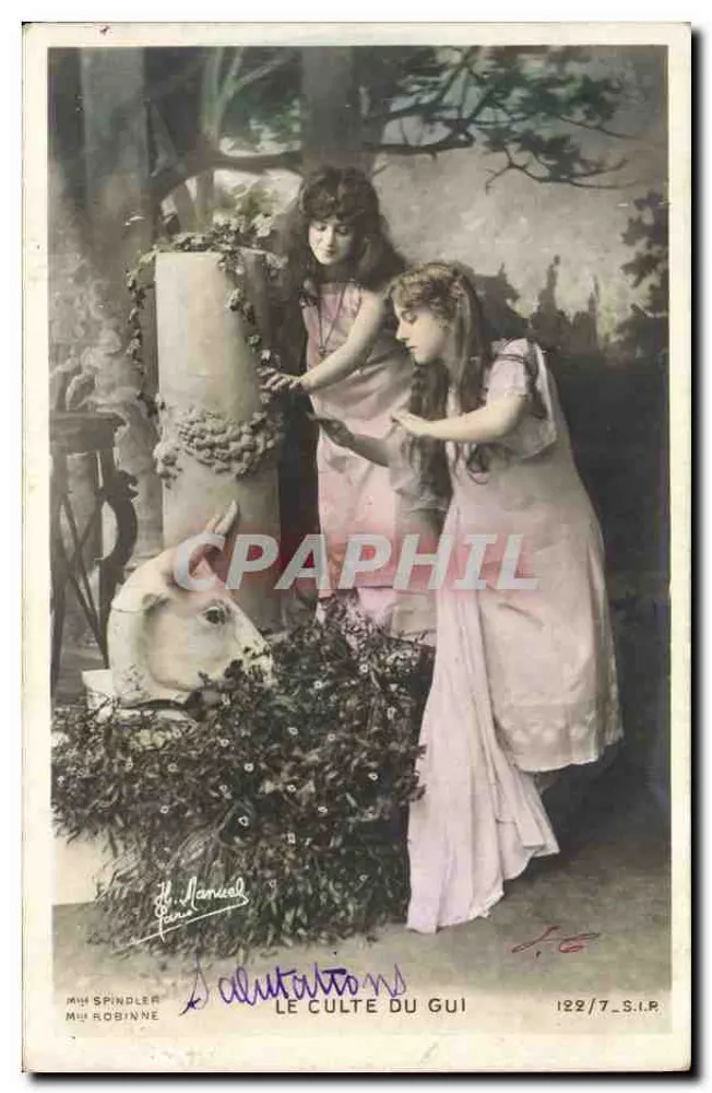 Der Kult des Efeus — devotional scene — Verlag Spindler & Robinne, Nr. 122/7 S.I.P. - Vorderseite