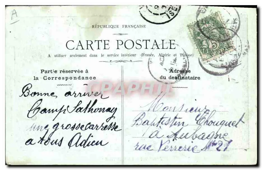 Angriff auf die Kantine — 14. Armee-Korps, 5. Bataillon — Coll. J. Borte, phot. St-Foy-des-Lyon - Rückseite