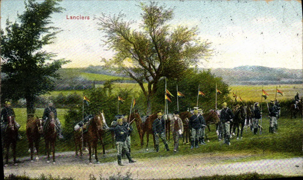 Lanciers — Kavallerie — Dr. Transfer Co. Brüssel - Vorderseite