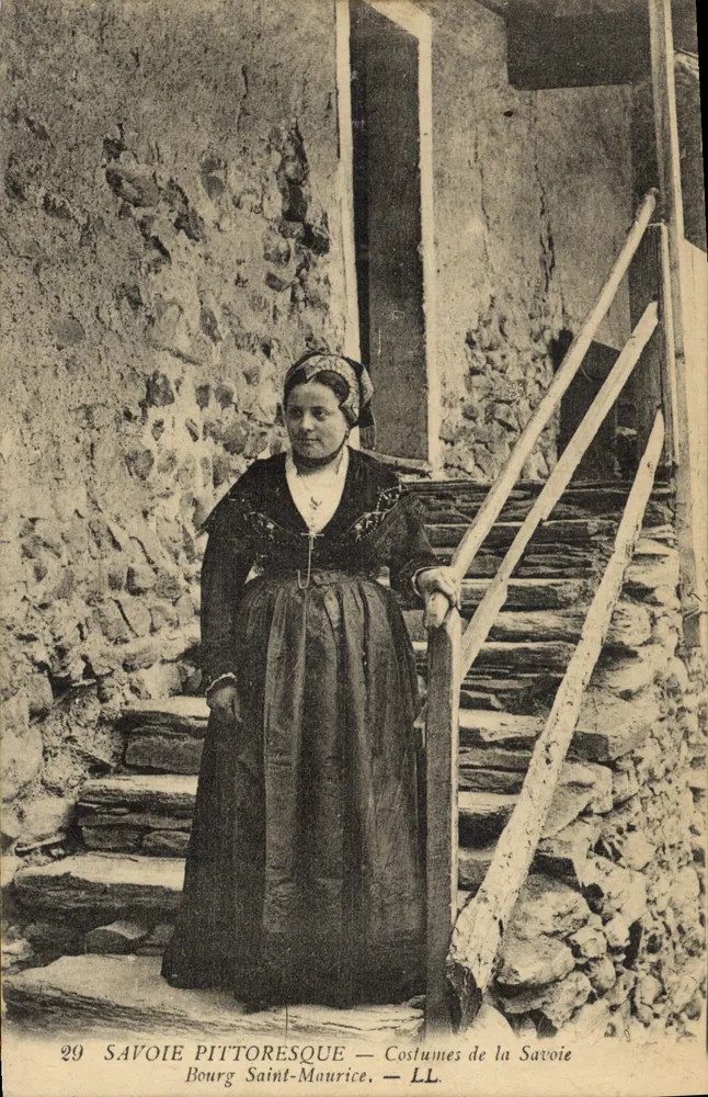 Savoie pittoresca — Trajes da Savóia — Bourg Saint-Maurice — LL - Frente