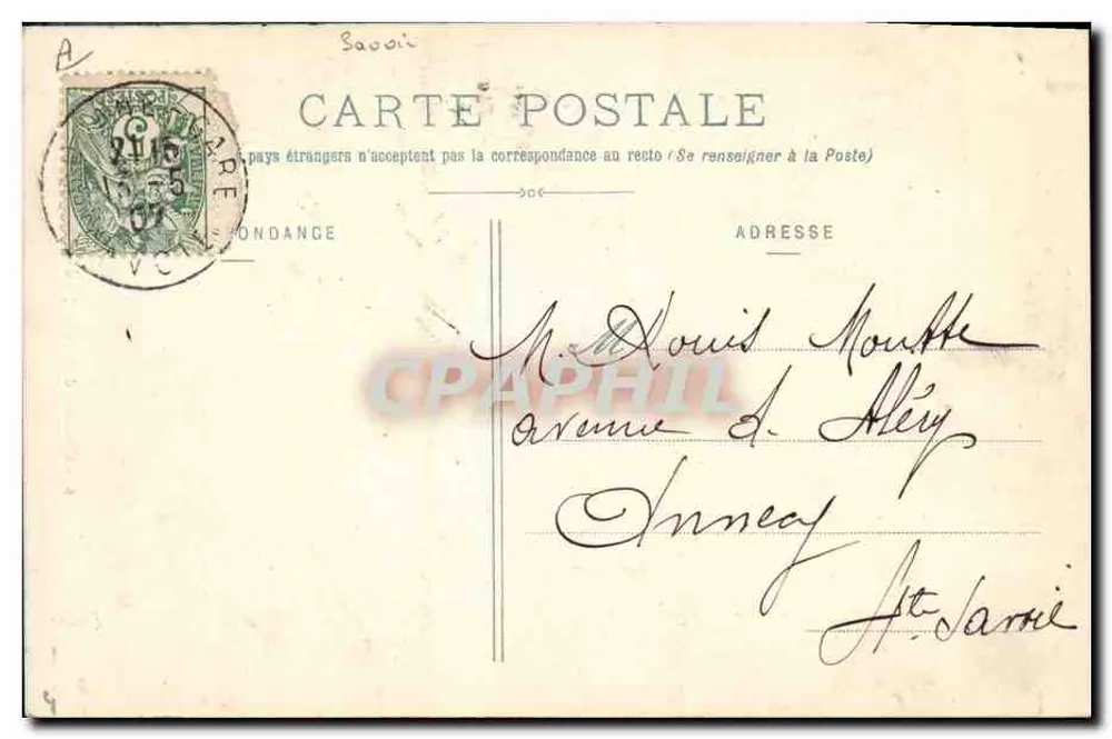 Dwie kobiety w strojach z Savoie (Jarrier) — E. Reynaud, Chambéry, n°6 - Rewers