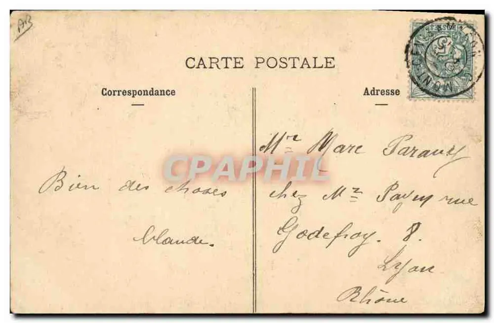 Costumes de Savoie — femme en costume traditionnel (Lanslebourg) — éditeur C.R. n°7 - Verso