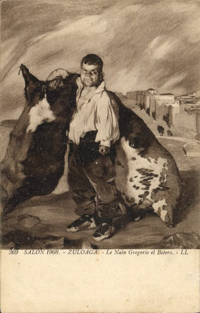 Der Zwerg Gregorio el Botero — Salon 1908 — Zuloaga — n°369 - Vorderseite