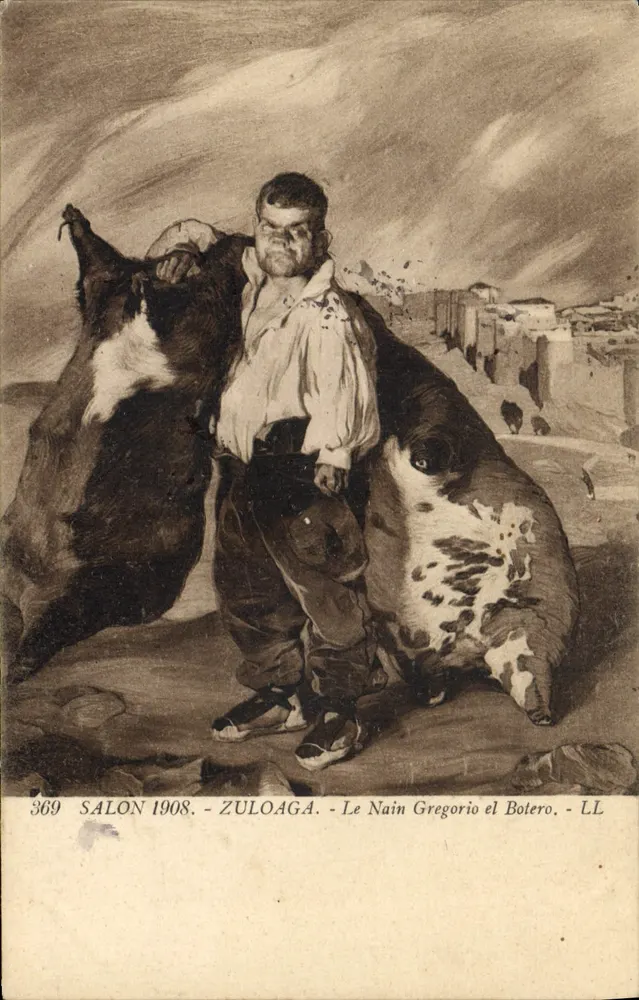 Der Zwerg Gregorio el Botero — Salon 1908 — Zuloaga — n°369 - Vorderseite