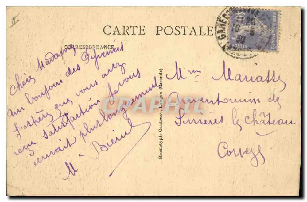 Mont-de-Marsan (Landes) — La Poste, La Landaise und die Sparkasse — Verlag: Lille - Rückseite