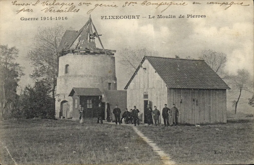 Flixecourt — Das Mühle von Pierres — 81. Kompanie im Feld - Vorderseite