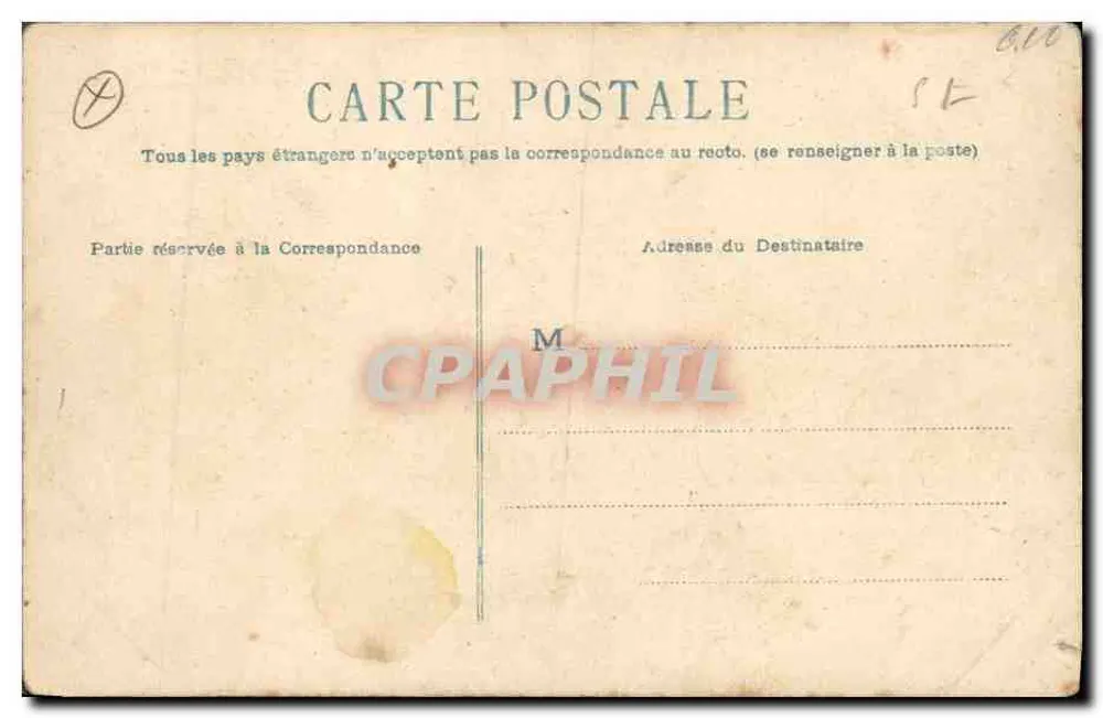 Moulin à vent — paysage rural avec chemin et ferme — éditeur non identifié - Rewers