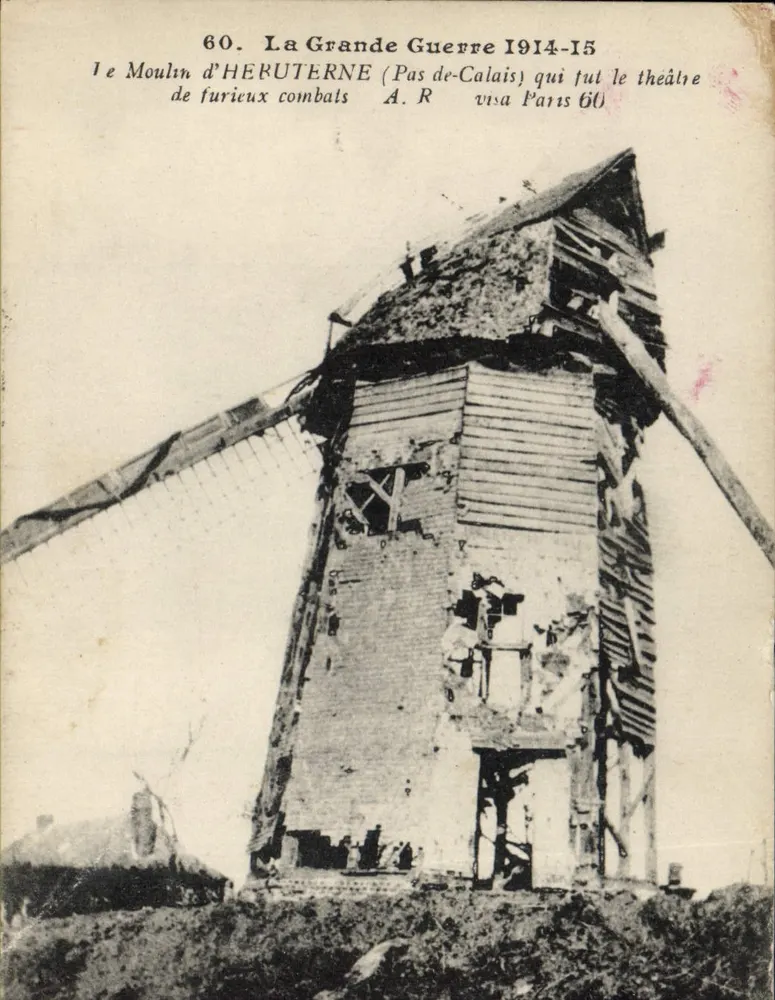Der Mühle von Heruterne — Pas-de-Calais — A.R. visa Paris 60 - Vorderseite