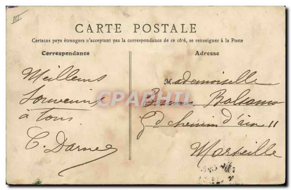 Montfermeil — Moinho de vento e paisagem — Lembrete de Montfermeil - Verso