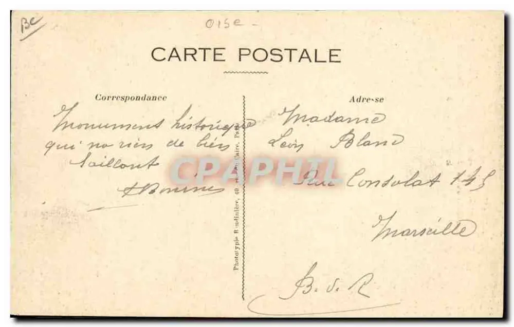 Mühle auf der Straße von Montdidier nach Tricot — Montdidier, 17. Oktober 1870 — Photo-type Rundbiller, n°11 - Rückseite