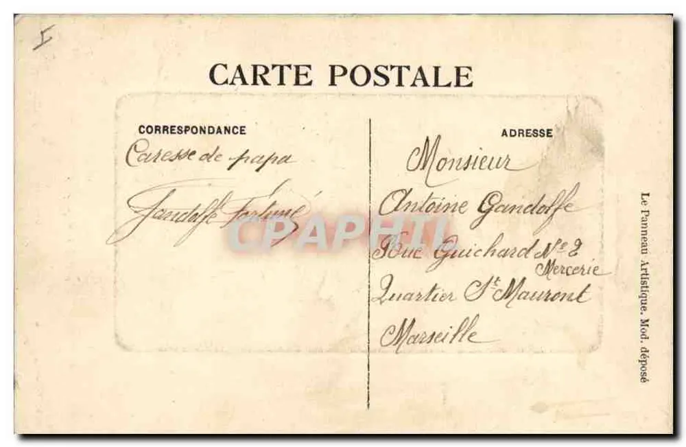 Partida para la pesca — J. Gaisser, Argelia, n° 590 - Reverso