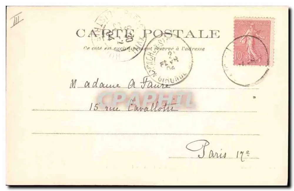 Arcachon - Uma pinasse Chère Lucie — Coleção P. Faure, n° 21 Fevereiro - Verso