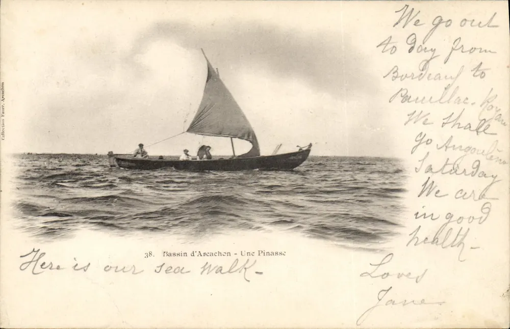 Bassin d'Arcachon — Eine Pinasse — Sammlung Faure, Arcachon - Vorderseite
