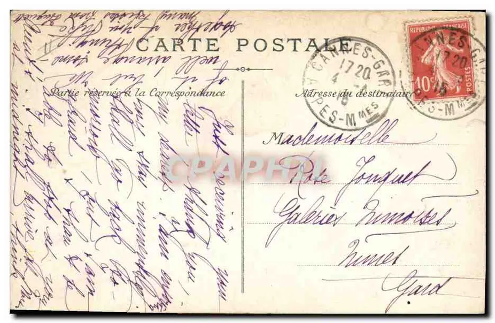 Cannes — Ansicht von Tartanes am Hafen — LL, n° 187 - Rückseite