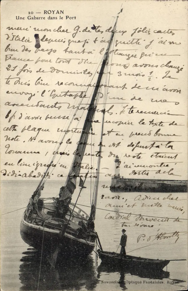 Royan — Eine Barge am Hafen — Novozelski Optique Fantaisies, Royan - Vorderseite