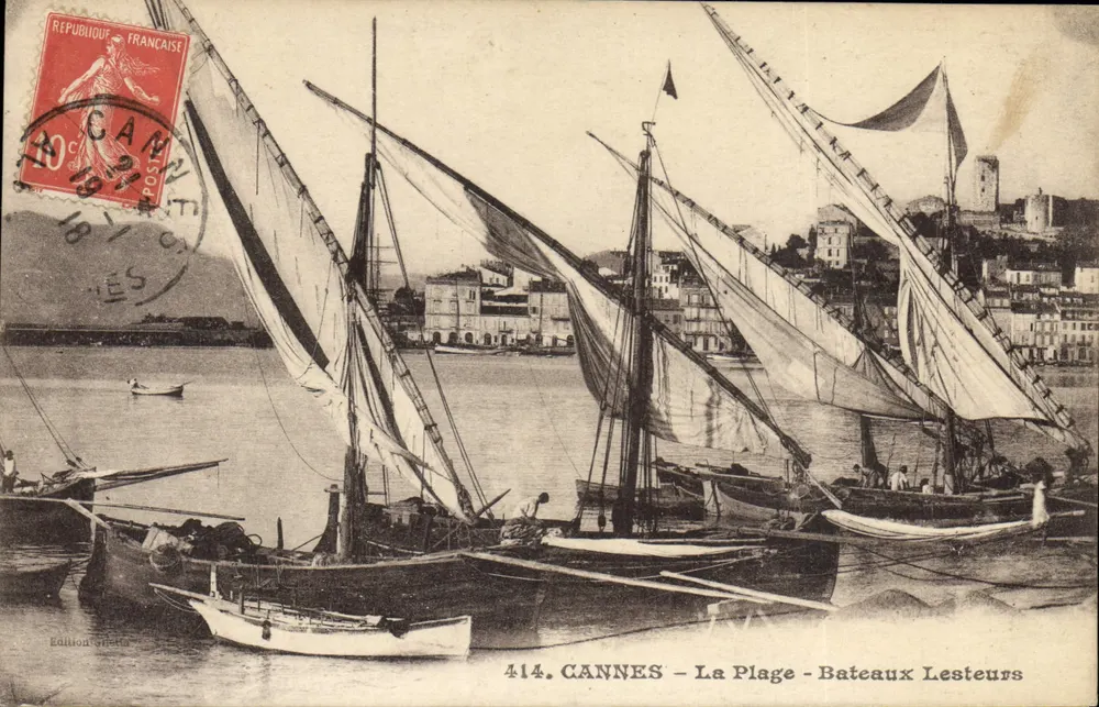 CANNES - Die Bucht - Segelboote — Edition Ghetia, Nr. 414 - Vorderseite