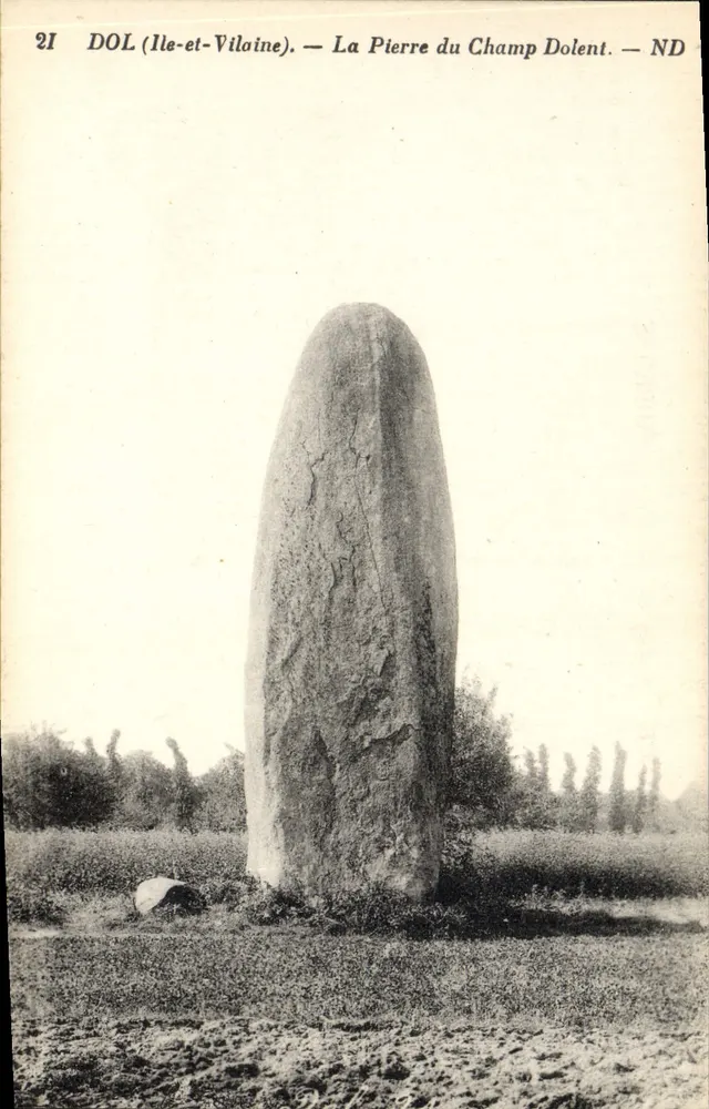 Dol (Ille-et-Vilaine) — A Pedra do Champ Dolent — ND - Frente