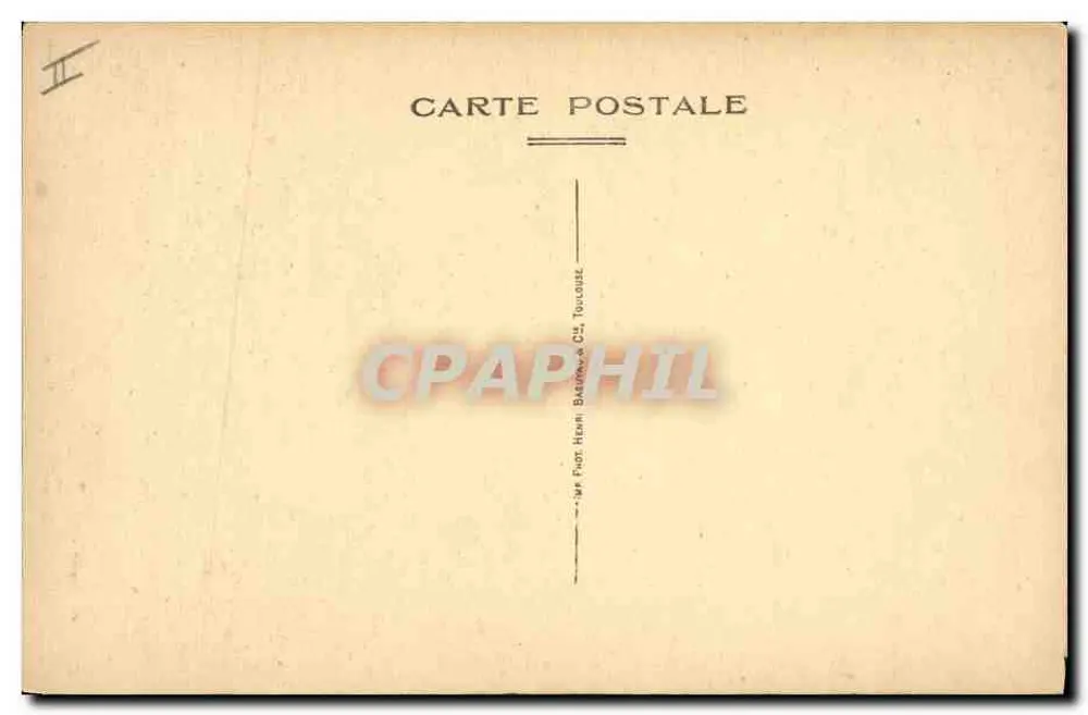 Mas-d'Azil — Dolmen do Cap del Pousch — Imprensa de Paul Henri Baudouin, Toulouse - Verso