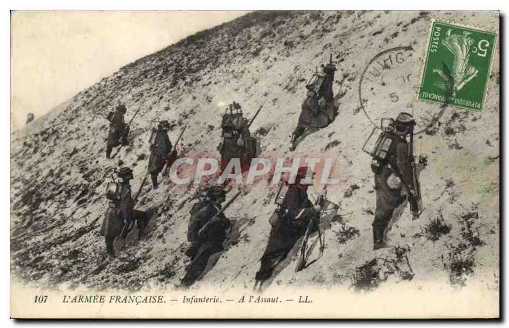 DIE FRANZÖSISCHE ARMEE — Infanterie — Angriff — LL. — N° 107 - Vorderseite