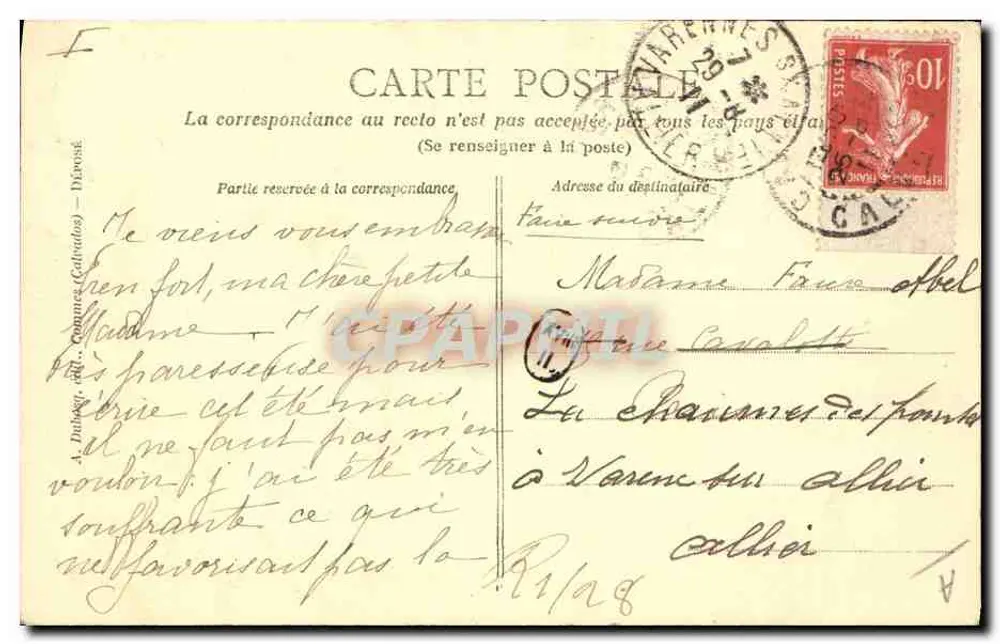 La Falaisienne — traje autêntico — coleção D. Louveau, n° 321 - Verso