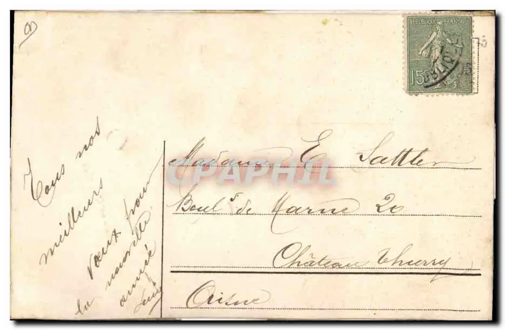 Gnome jouant de la flûte — Janvier 30 — éditeur inconnu - Verso