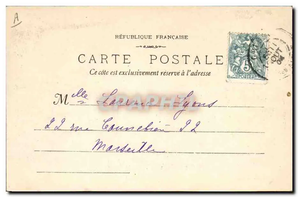 Gréoux-les-Bains — O Hotel das Correios — Fototipia E. Lacour — Marseille, n°1294 - Verso