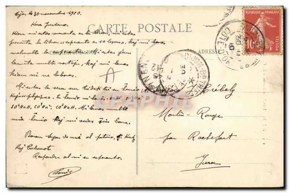 Dijon - Hotel dos Correios — L.V., editor — n° 689 - Verso