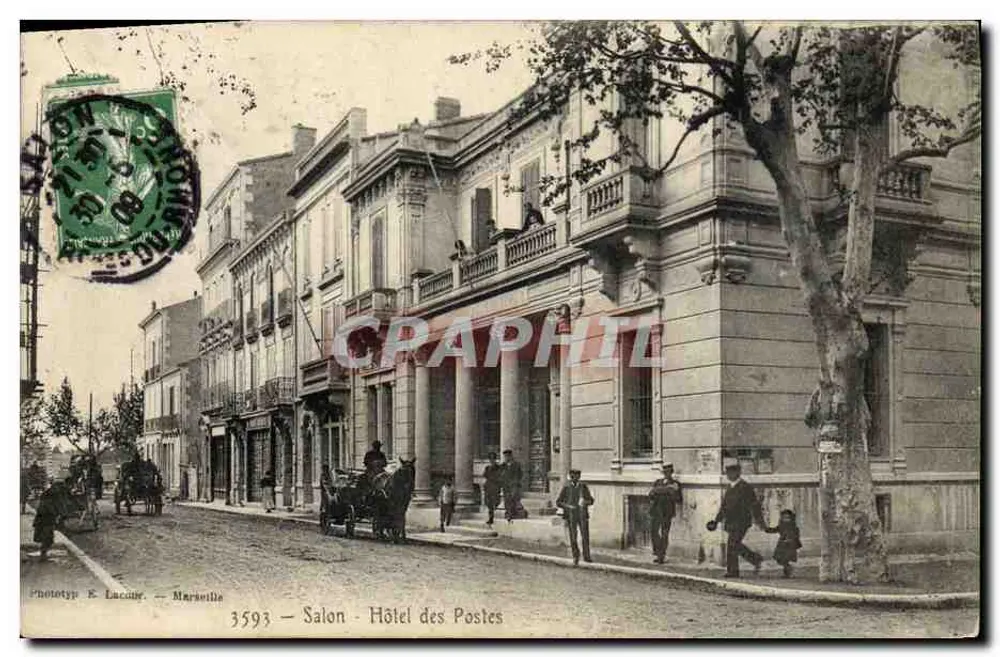 Salão — Hotel das Postas — Fototipo E. Lacuay, Marselha, n° 3593 - Frente