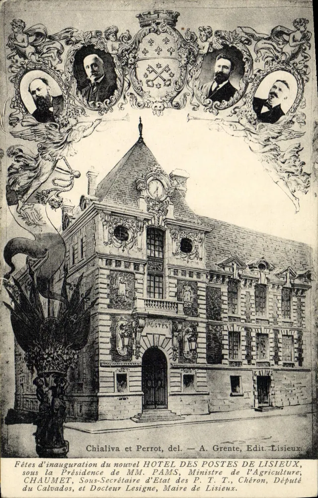 Postamtshaus von Lisieux — Einweihungsfeier — A. Grente, Verlag Lisieux - Vorderseite