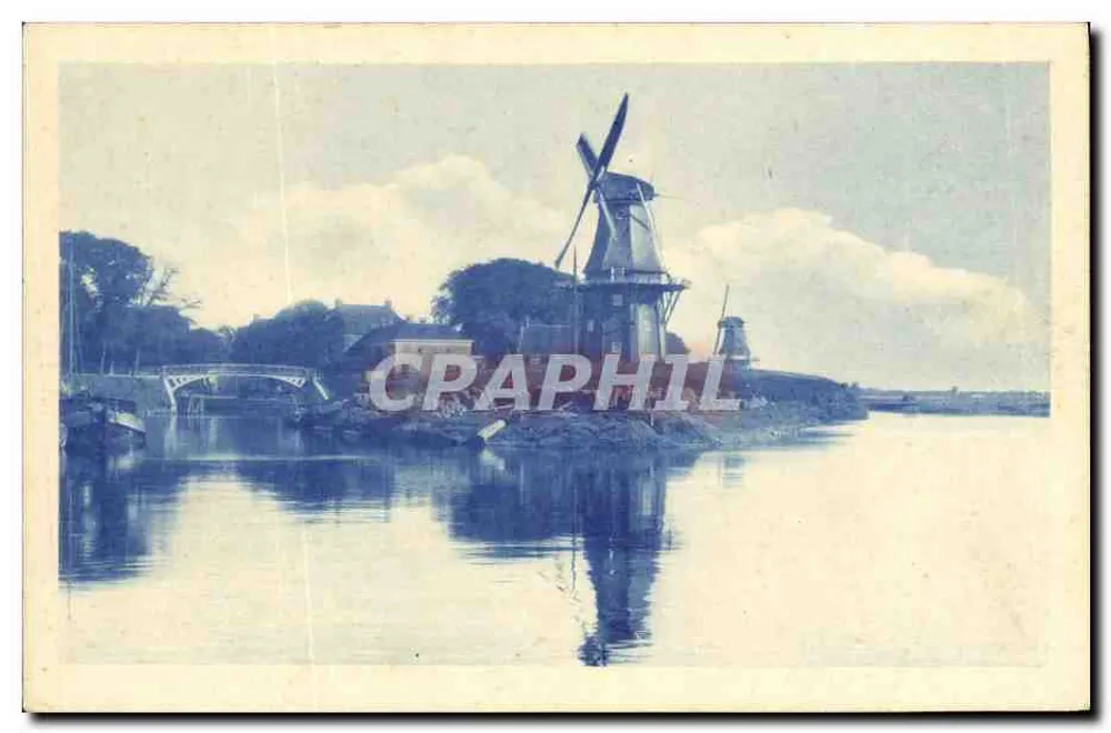 Dokkum — Holländische Windmühlen — Algemeene Postvereeniging, Serie I, Nr. 10 - Vorderseite