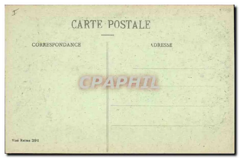 PONTAVERTE - A Moinha — Ruínas após a guerra — Coleção G. Dubois, Reims - Verso