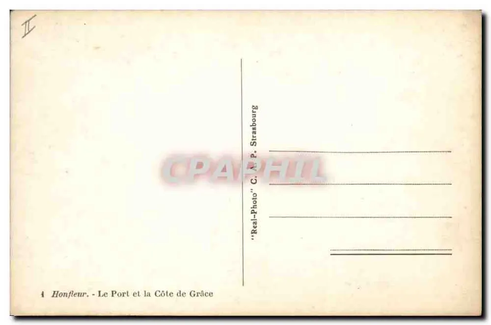 Honfleur — Der Hafen und die Küste der Gnade — Verlag C. P. Strabourg - Rückseite