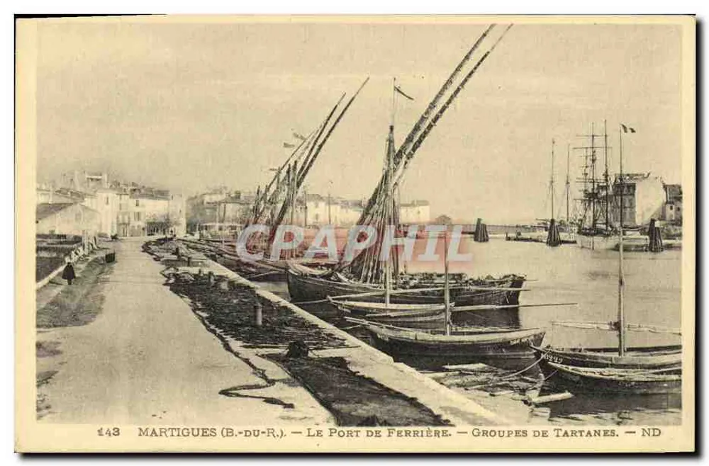 Martigues (B.-du-R.) — Hafen von Ferrière — Gruppen von Tartanes — ND - Vorderseite