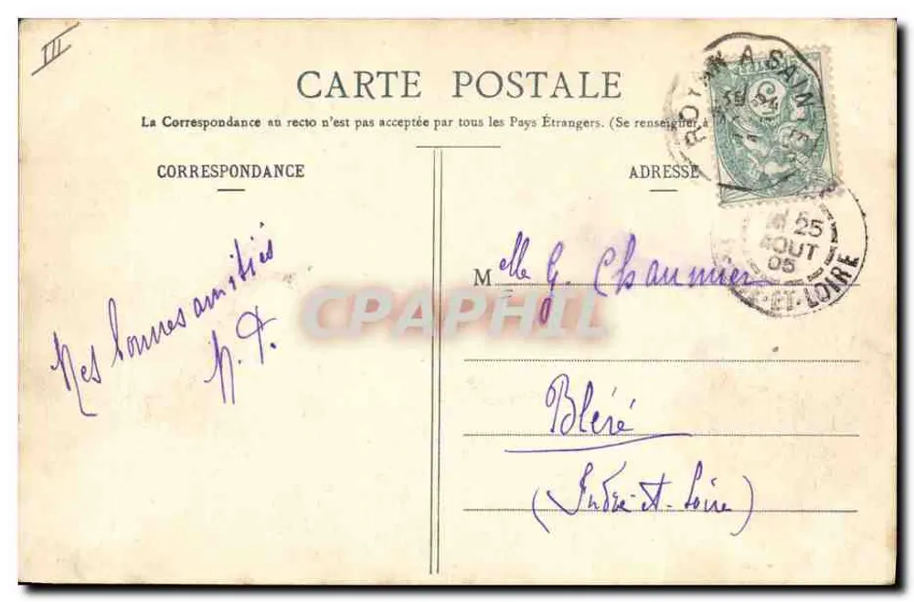 Royan — Abfahrt eines Lotsenboots — A. BACCHI, Paris - Rückseite