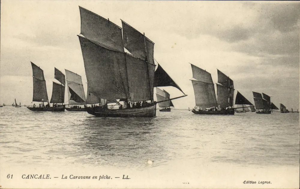 Cancale — A Caravana em Pesca — Edição Legros, n°61 - Frente