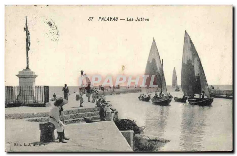 Palavas — As Jetées — Edit. L.-J. Albailhe - Frente
