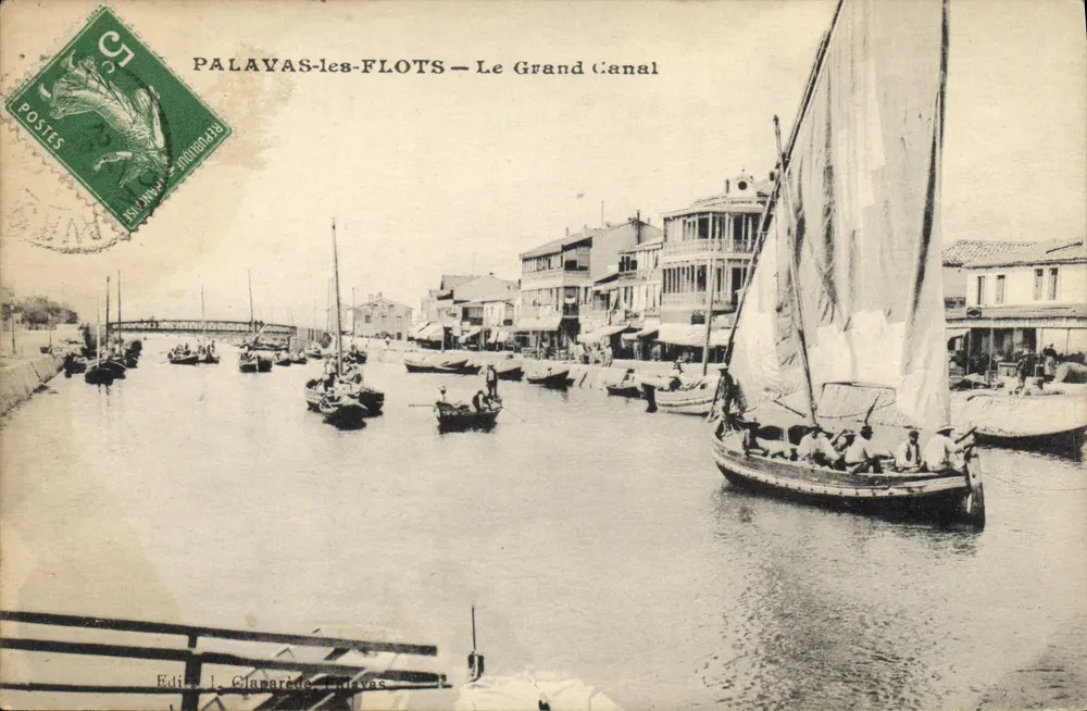 Palavas-les-Flots — Der Große Kanal — Verleger J. Claraparede, Palavas - Vorderseite