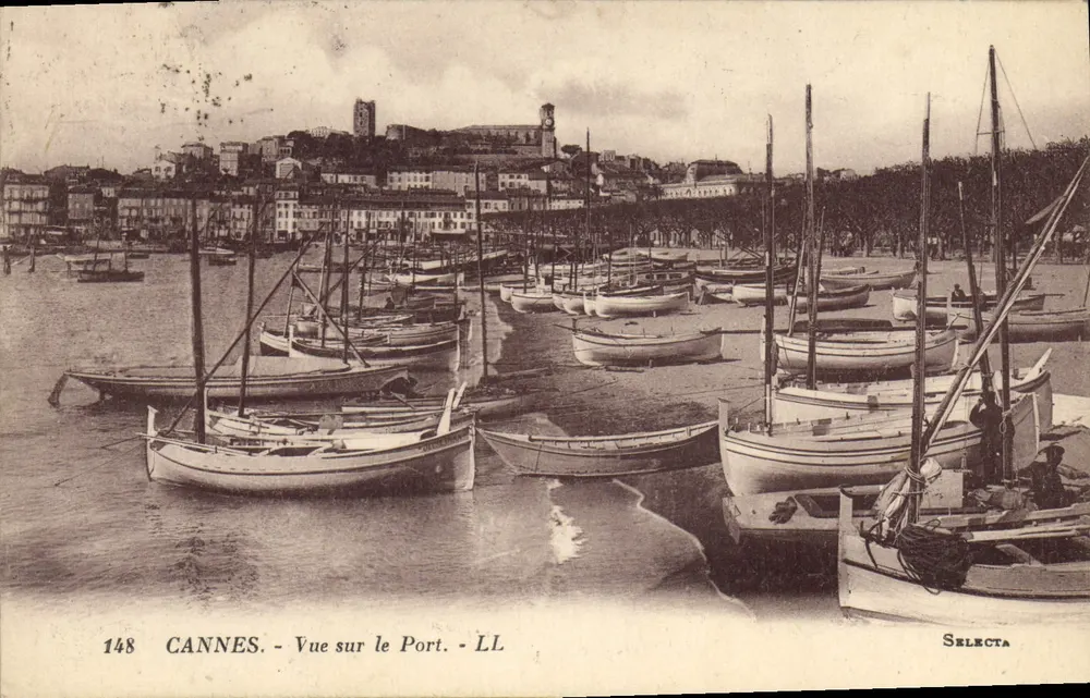 CANNES - Blick auf den Hafen - LL - Selecta - Vorderseite