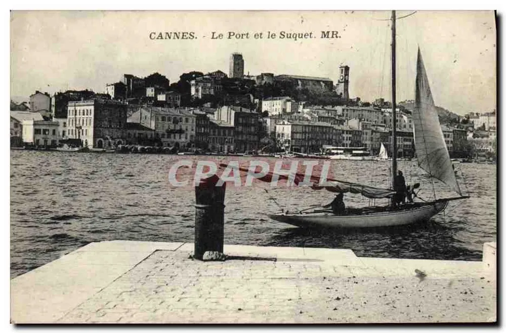 CANNES - Der Hafen und der Suquet. MR. - Vorderseite