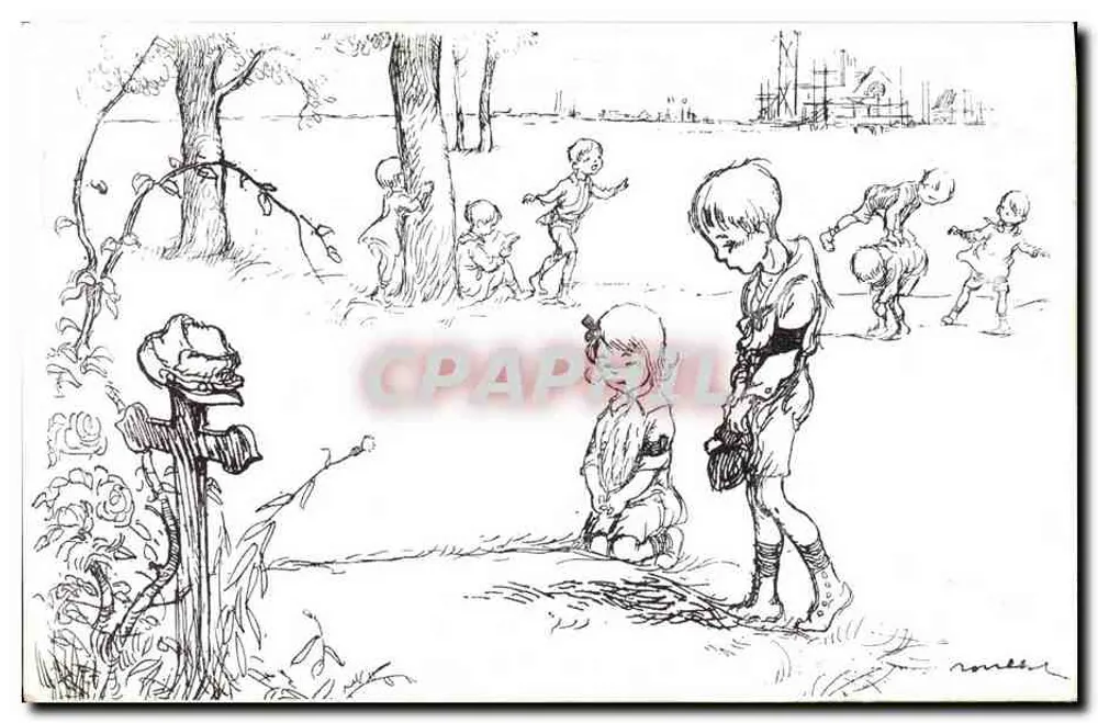 Kinder spielen im Park — Orphelinat der Armées — Verlag Devambez Gr. - Vorderseite