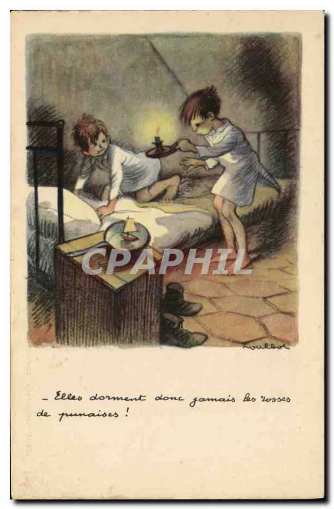 Kinder in einem Zimmer — humorvoller Szene — Nationale Liga gegen Slums - Vorderseite