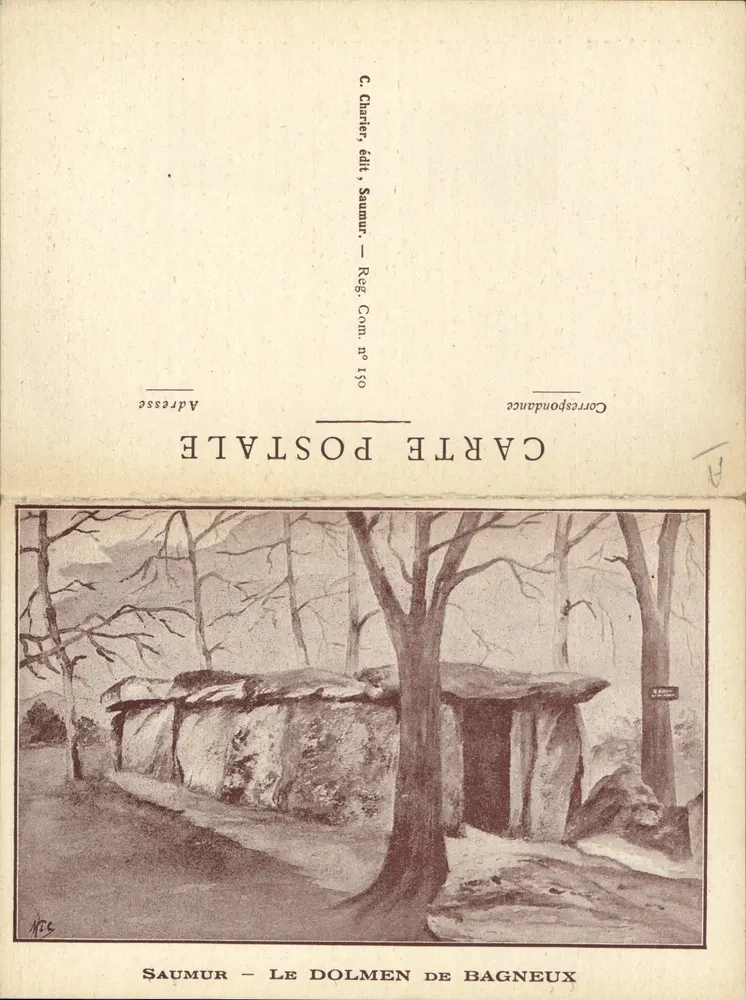 Saumur — Der Dolmen de Bagneux — C. Charter, Verlag, Saumur - Vorderseite