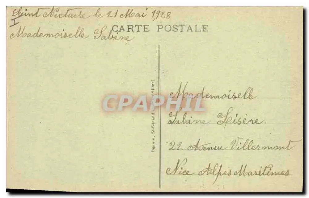 St-Nectaire - O Dolmen e a Pacaude — Ideal, n° 3474 - Verso