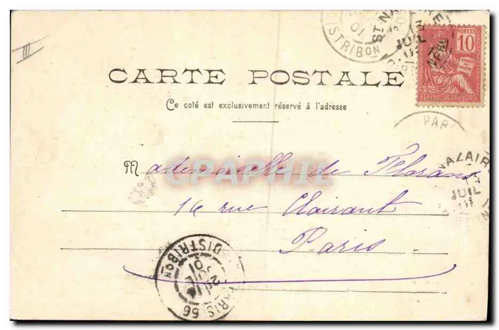 Saint-Nazaire — Der Dolmen — A. Thuret, Verlag, Nantes - Rückseite