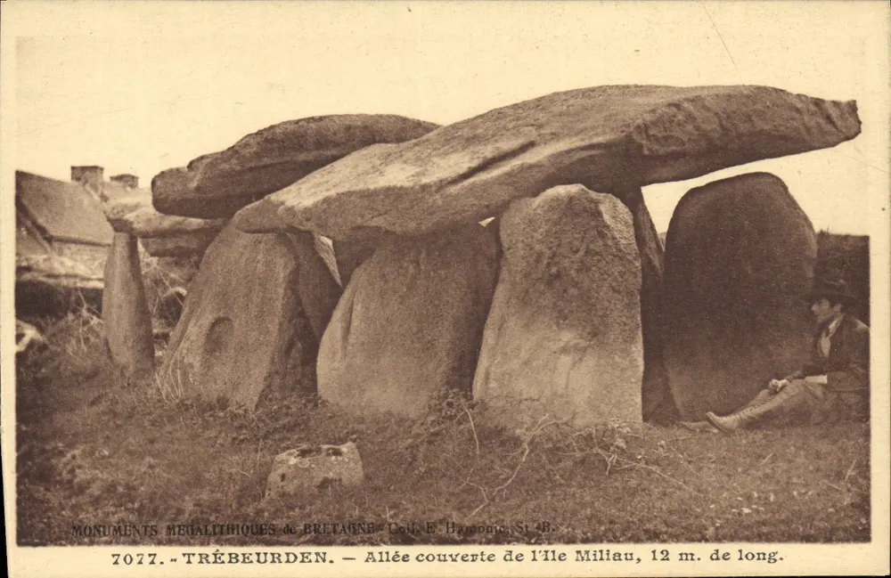 Deckungsgang der Île Miliau — Trébeurden — Sammlung E. Hamonic, n° 7077 - Vorderseite