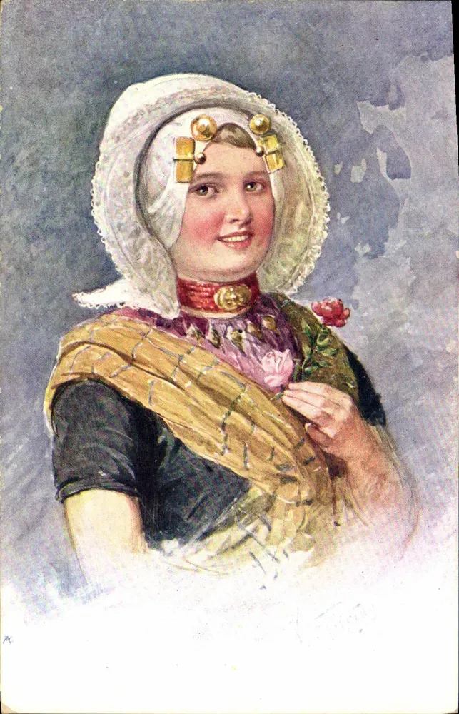 Junge Frau im traditionellen Kleid — Verlag B.E.W.1, n° 814-2 - Vorderseite